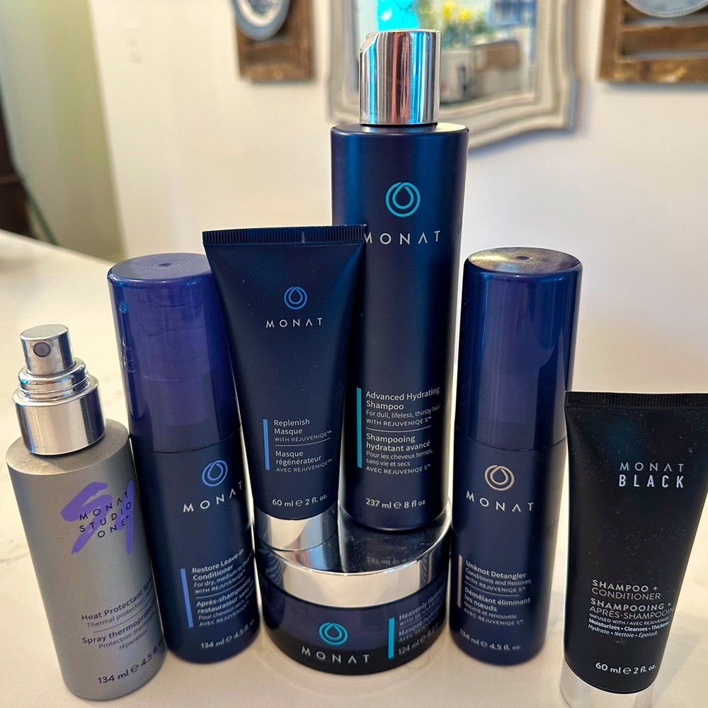 Monat Hair Care Bundle $65 all products 3/4 Product remaining in container